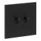 Art d'Arnould univers Epure double va-et-vient ou interrupteur - noir mat