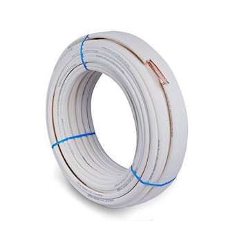 Couronne filmée cuivre 08mm 1/4-3/8 isole pe blanc 20m|Eid-EI220TIBFT1438