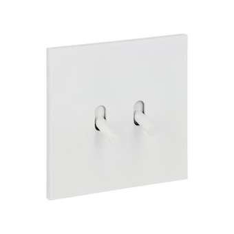 Art d'Arnould univers Epure double va-et-vient ou interrupteur - blanc satin|Arnould-ARD67902