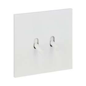 Art d'Arnould univers Epure double va-et-vient ou interrupteur - blanc satin|Arnould-ARD67902