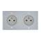 Art d'Arnould univers Mémoire double prise 2P+T Surface 16A 250V - acier brossé