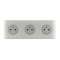 Art d'Arnould univers Epure triple prise de courant 2P+T 16A 250V - acier brossé
