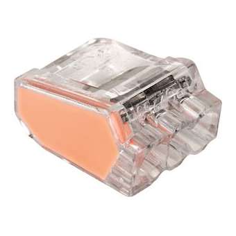 Borne de connexion automatique 3 entrées transparente orange (x 1000)|EMX-EMX103423