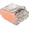 Borne de connexion automatique 3 entrées transparente orange (x 1000)|EMX-EMX103423