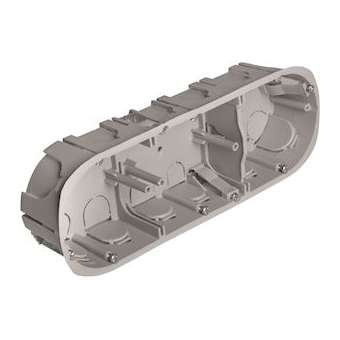 Boîte d'encastrement standard 3 postes profondeur 40 entraxe 71 mm (x 50)|EMX-EMX101340