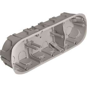Boîte d'encastrement standard 3 postes profondeur 40 entraxe 71 mm (x 50)|EMX-EMX101340
