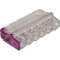 Borne de connexion automatique 6 entrées transparente violette (x 250)|EMX-EMX103426