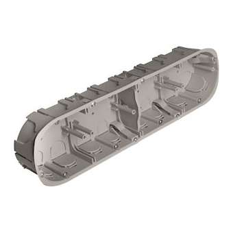 Boîte d'encastrement standard 4 postes profondeur 40 entraxe 71 mm (x 5)|EMX-EMX101440