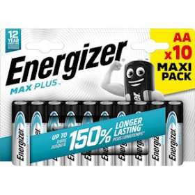 Pile alcaline Max Plus AA x 10 notre pile alcaline qui dure le plus longtemps|Energizer france-RSN437379