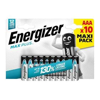 Pile alcaline Max Plus AAA x 10 notre pile alcaline qui dure le plus longtemps|Energizer france-RSN437539