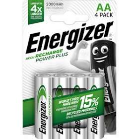 Pile rechargeable AA 2000 mAh x 4 rechargeable des centaines de fois|Energizer france-RSN417012