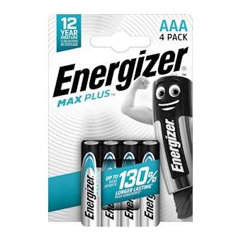 Pile alcaline Max Plus AAA x 4 notre pile alcaline qui dure le plus longtemps|Energizer france-RSN437461
