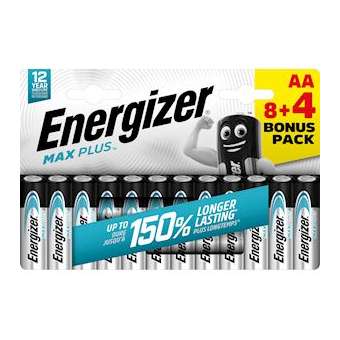 Pile alcaline Max Plus AA x 8+4 notre pile alcaline qui dure le plus longtemps|Energizer france-RSN437386