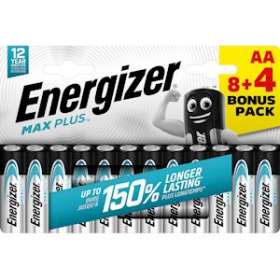 Pile alcaline Max Plus AA x 8+4 notre pile alcaline qui dure le plus longtemps|Energizer france-RSN437386