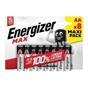 Pile Max AA x 8 sans risque pour vos appareils avec la garantie 0 coulure|Energizer france-RSN437720