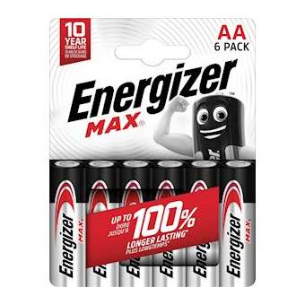 Pile Max AA x 6 sans risque pour vos appareils avec la garantie 0 coulure|Energizer france-RSN437706
