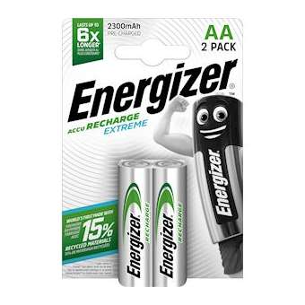 Piles Rechargeables Energizer Extreme AA/LR6 2300 MAH pack de 2|Energizer france-RSN416886