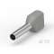 Embout pré-isolé 2 x 2.5 mm² / 2 x 14 AWG - 10 mm - Gris|Entrelec-ENT1SET112007R0000