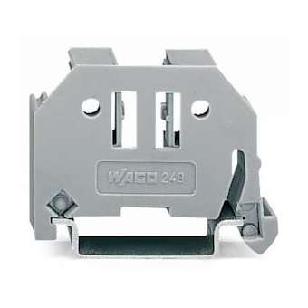 Butée d'arrêt encliquetable pour rail TS 35, sans vis, largeur 10 mm|Wago contact-WAG249-117