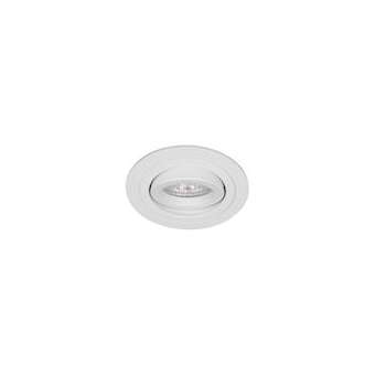 Spot ALU 16 GU10 rond 1 tête orientable, blanc mat IP20|Europole-POL26210