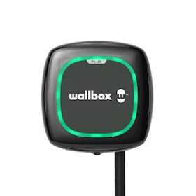 Borne murale de rechargement Pulsar Plus noire avec câble attaché, 7,4 kwh avec|Wallbox France-WBXPLP1-0-2-2-9-002