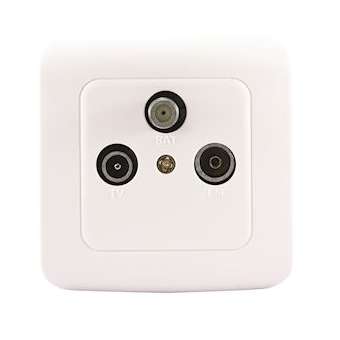 Prise TV -SAT -FM avec socle|Evicom-EVCAMX600A