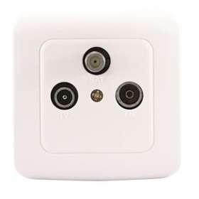 Prise TV -SAT -FM avec socle|Evicom-EVCAMX600A