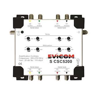 Amplificateur de tête pour cascadable 4 polarisations|Evicom-EVCSCSC5200