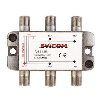 Dérivateur 5 - 2 300 MHz 4 sorties -25 dB|Evicom-EVCABS425