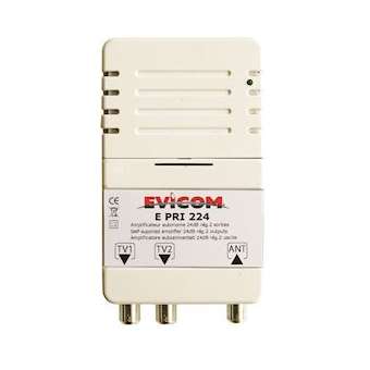 Amplificateur d'appartement TV réglable 2 sorties|Evicom-EVCEPRI224