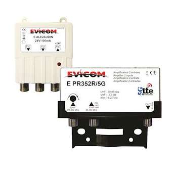 Kit préamplificateur 30 dB + alimentation 24 Vcc 2 sorties|Evicom-EVCEKEV352R5G