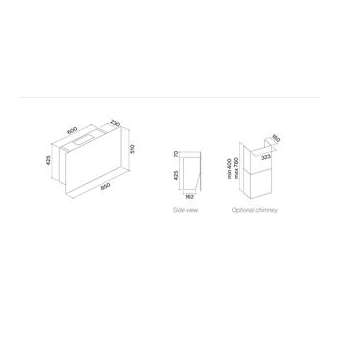 Hotte verticale 85cm, Moteur 600m3/h, 4 vitesses|Falmec-MECCOVER1480