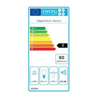 Hotte encastrée noire 120cm|Falmec-MECVIRGOLA3620