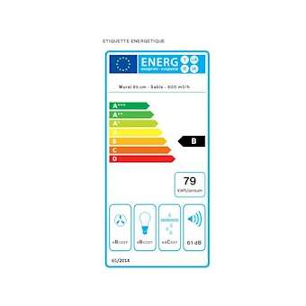 Hotte verticale 85cm, Moteur 600m3/h, 4 vitesses|Falmec-MECCOVER1440