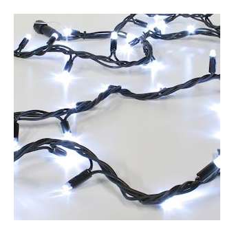 ORIGINAL- Guirlande 10m - 100LED Blanc fixe - câble noir - 230V|Festilight-FEH50385-1-B0-Z