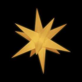 ALENA - Etoile 3D - LED blanc chaud - Coloris jaune - Ø50cm - 12V|Festilight-FEH50373-B9
