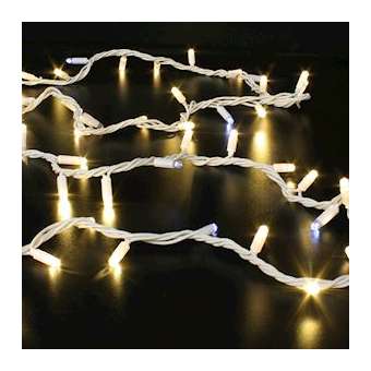 ORIGINAL- guirlande 10m - 100LED Blanc chaud pétillant - câble blanc - 230V|Festilight-FEH54380-1-W9-Z