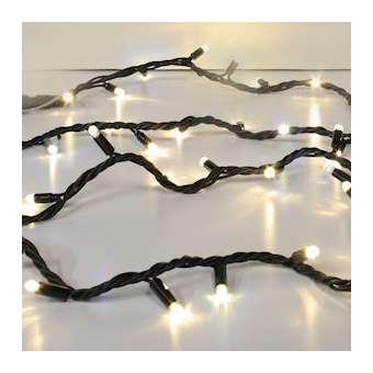 ORIGINAL- Guirlande 20m - 200LED Blanc chaud fixe - câble noir - 230V|Festilight-FEH50385-2-B9-Z