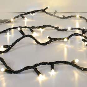 ORIGINAL- Guirlande 20m - 200LED Blanc chaud fixe - câble noir - 230V|Festilight-FEH50385-2-B9-Z