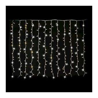 MASTER - Rideau Raccordable 2x1,5m-240LED Blanc chaud pétillant-12descentes-230V|Festilight-FEH54412-12-W9-Z