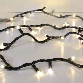 ORIGINAL- Guirlande 10m - 100LED Blanc chaud fixe - câble noir - 230V|Festilight-FEH50385-1-B9-Z