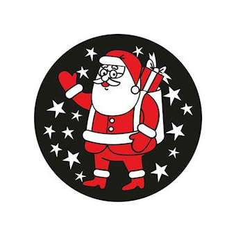 GOBO - motif père noël - Ø30mm - 2 couleurs - blanc/rouge|Festilight-FEHGOBO-PN-2C-30
