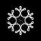 Set de 5 flocons effet néon L8m - 1800 LED Blanc- 230V
