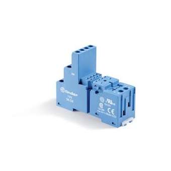 Support 10A 250V série 5532, bleu, étrier métal, bobine et contacts séparés|Finder-FID9402SMA