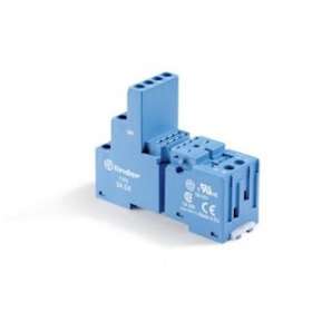 Support 10A 250V série 5532, bleu, étrier métal, bobine et contacts séparés|Finder-FID9402SMA