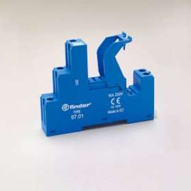 Support 16A 250V série 4661, bleu, étrier plastique, à cage|Finder-FID9701SPA