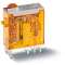Relais miniature 2RT 8A 24V AC, indicateur mécanique + bouton test + LED
