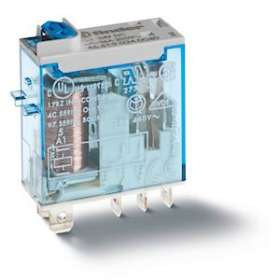 Relais miniature 1RT 16A 24V DC, indicateur mécanique + bouton test|Finder-FID466190240040
