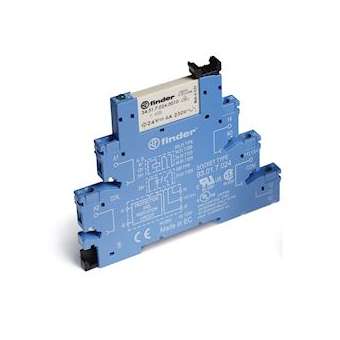 Interface modulaire à relais 1RT 6A 24V AC/DC, AgNi, bornes à cage|Finder-FID385100240060
