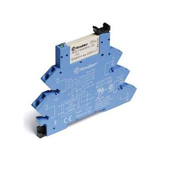 Interface modulaire à relais 1RT 6A 24V DC sensible, AgNi, bornes à ressort|Finder-FID386170240050